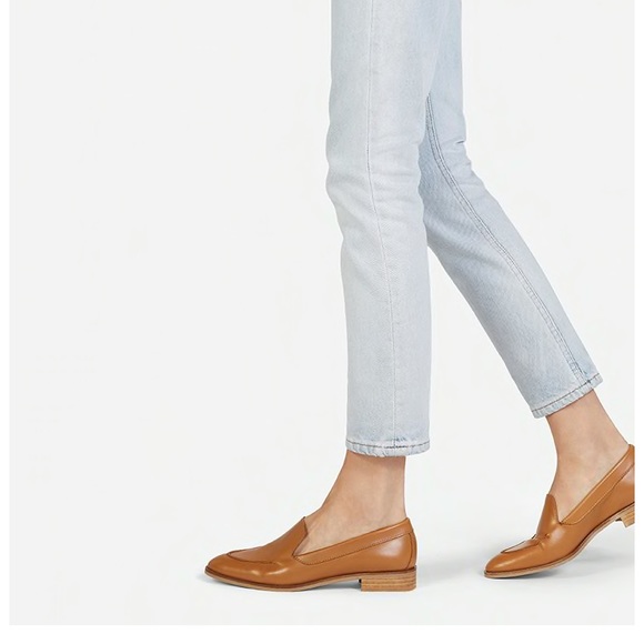 Everlane Women’s The Modern Loafers - Tan Leather Pointed Toe - Picture 2 of 6